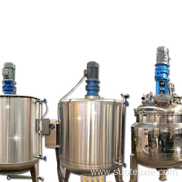 Steam heating jacketed mixing tank